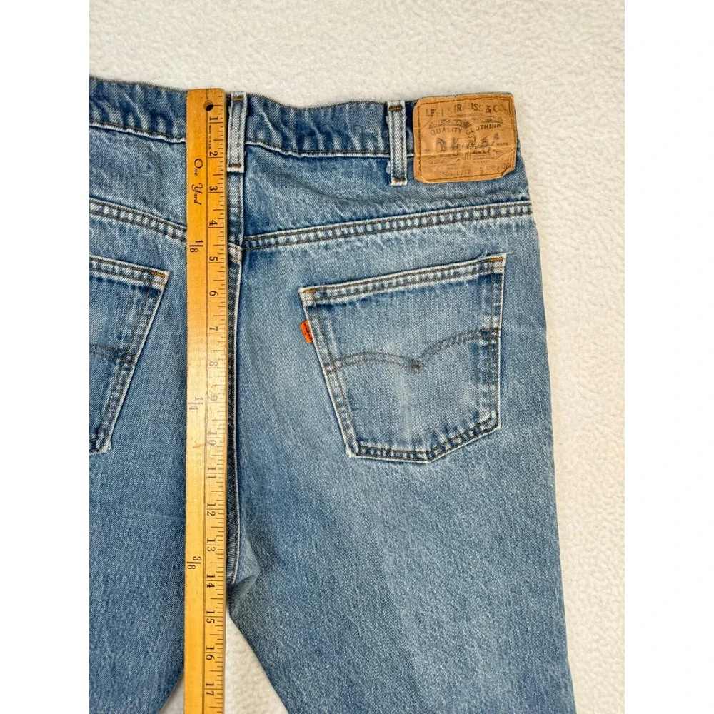 Levi's Jeans Mens 36 Fits 34x29 Blue 509-0217 Denim Orange Tab